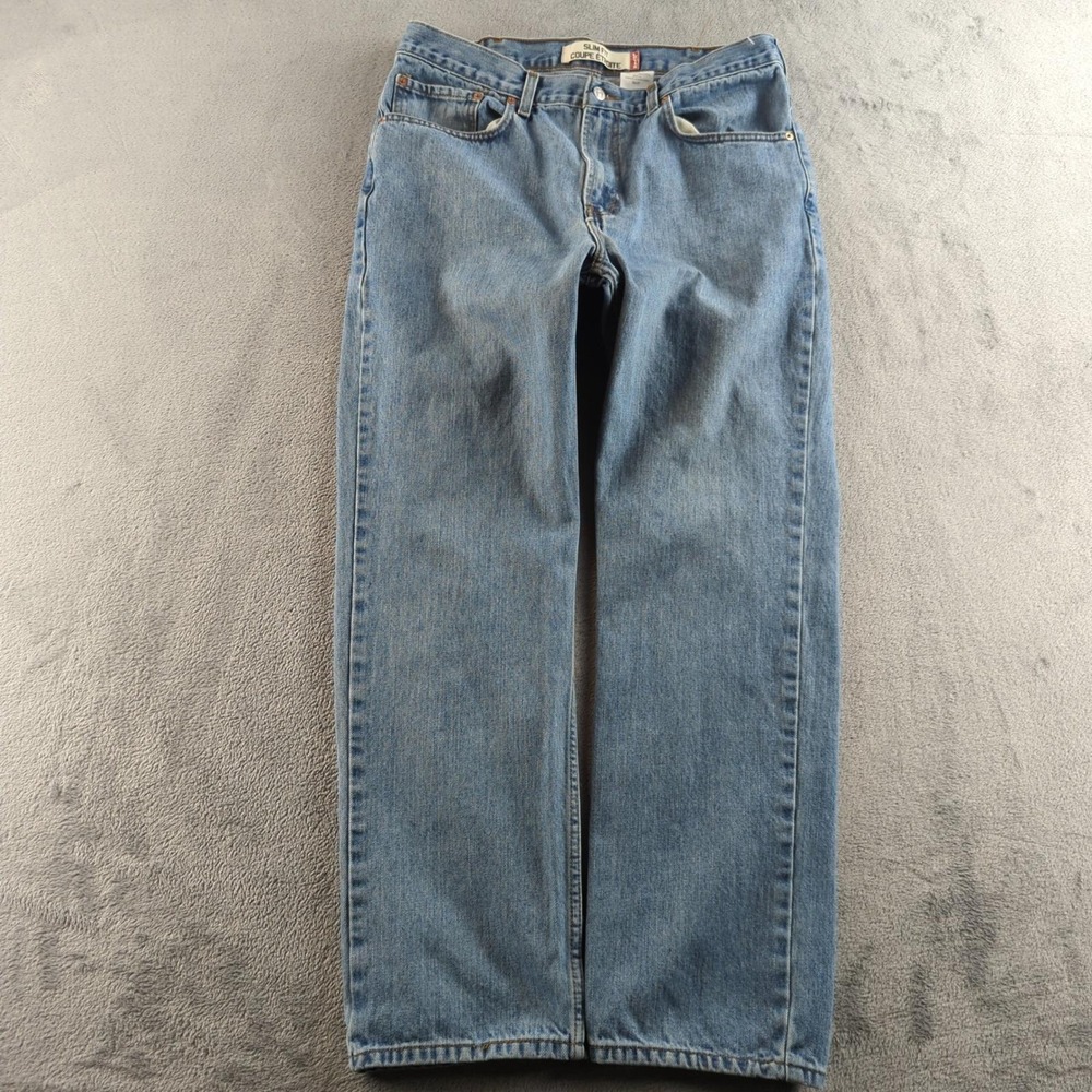 Vintage Levis Jeans Mens 38 (Fits‎ 34x31) Blue Light Wash 516 Slim Straight Y2K